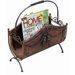 Toscana Wood and Metal Magazine Rack