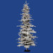 Flocked Georian Fir 6' Artificial Christmas Tree with Clear Lights