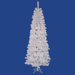 White Salem Pencil Pine 9.5' Artificial Christmas Tree with Warm White LED Lights