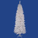 Crystal White Spruce 5' Pencil Artificial Christmas Tree with Clear Lights