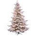 Flocked Sierra Fir 6.5' Artificial Christmas Tree with Clear Lights