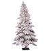 Flocked Spruce Alpine 5' Artificial Christmas Tree with Clear Lights