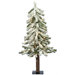 Flocked Alpine 24" Artificial Christmas Tree with Clear Lights