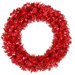 Red Wide Cut 60" Wreath in Red