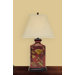 22" Fan Art Accent Porcelain Table Lamp
