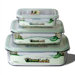 Go Green Glasslock Assorted 3-Piece Rectangular Food Storage Container Set