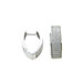 Micro Pave Cubic Zirconia 4 Row V-Shape Huggie