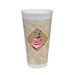 20 Oz Caf&eacute; G Design Foam Hot / Cold Cups in White / Brown with Red Accents