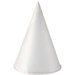 Poly-Bag Rolled-Rim Paper Cone Cups in White
