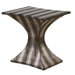 Modern Striped Hour Glass End Table