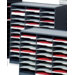 Master literature Organizers with 24 Compartments in Charcoal