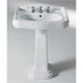 Old Antea Classic-Style Curved White Ceramic Pedestal Sink