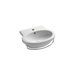 Panorama Trendy Oval-Shaped White Ceramic Wall Mounted Bathroom Sink