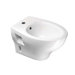 City Contemporary Round White Ceramic Wall Mounted Bidet