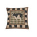 Primitive Sampler Antique Plaids Cow Cushion