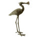 Garden Single Crane Eating Fish Statue