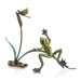 Rainforest Frog with Dragonfly Statue