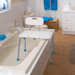 Adjustable Bath and Shower Transfer Bench with Reversible Backrest