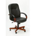 High-Back Executive Chair with Hardwood Arms