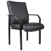 Leather Guest Chair with Steel Legs