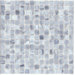 Elida Glass 13" x 13" Mosaic in Silver Cloud