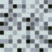 Elida Glass 12" x 12" Mosaic in Silver Multicolor
