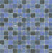 Elida Glass 12" x 12" Mosaic in Silver Oil