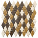 Heritage 11-1/2" x 12" Ceramic Argyle Mosaic in Goldstone