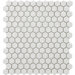Retro 12" x 10-7/8" Porcelain Hexagon Mosaic in White