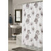 Cologne 100% Polyester Fabric Shower Curtain with Flocking