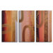 Hand Painted "Tubes of Gold" 3-Piece Canvas Art Set