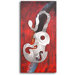 Handcrafted "Metallic Cellist and instrument" Metal on Hand Painted Canvas
