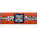 Handcrafted "Dimensional Metal Geometrics" Metal on Hand Painted Canvas