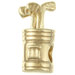 Signature Moments Gold over Silver Golf Bag Bead