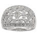 Sterling Essentials Sterling Silver Cubic Zirconia Vintage-style Dome Ring