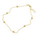 Caribe Gold 14k Gold over Silver Puffed Heart Anklet