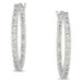 Quarter Carat White Diamonds and Hoop Earrings