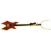 BC Rich Warlock Electric Guitar Necklace in Gold and Red