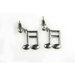 16th Note Earrings in Silver