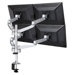 Four Monitor Desk Mount Quick Release Swing Arm