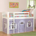 Windsor Twin Low Loft Tent Bed with Built-In Ladder