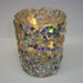 Confetti Glitter Round Glass Holders with Votive Candles (Set of 3)