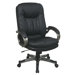 High-Back Leather Executive Chair with Padded Arms