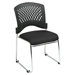 Plastic Back SpringFlex Fabric Seat Visitors Office Chair with Chrome Frame Sled Base, Gangable and Stackable, 20 Pack