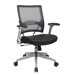 Air Grid Back Eco Leather Managers Chair with Flip Arms