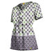 Ruffle Trim Printed Top