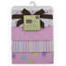 Just Born Flannel Receiving Blankets with Girl Dots, Stripe, Pink