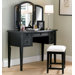 43" Antique Black Vanity Set
