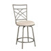 Cafe Counter Stool in Distressed Antique Gold with Pewter Accent