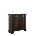 Fluted Pilaster Two Door Cabinet in Black and Cherry
